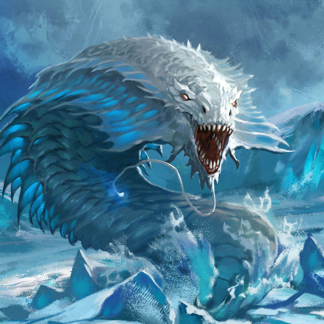 Isjormun, a gargantuan arctic serpent