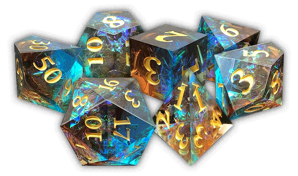 Cracked Nebula dice set