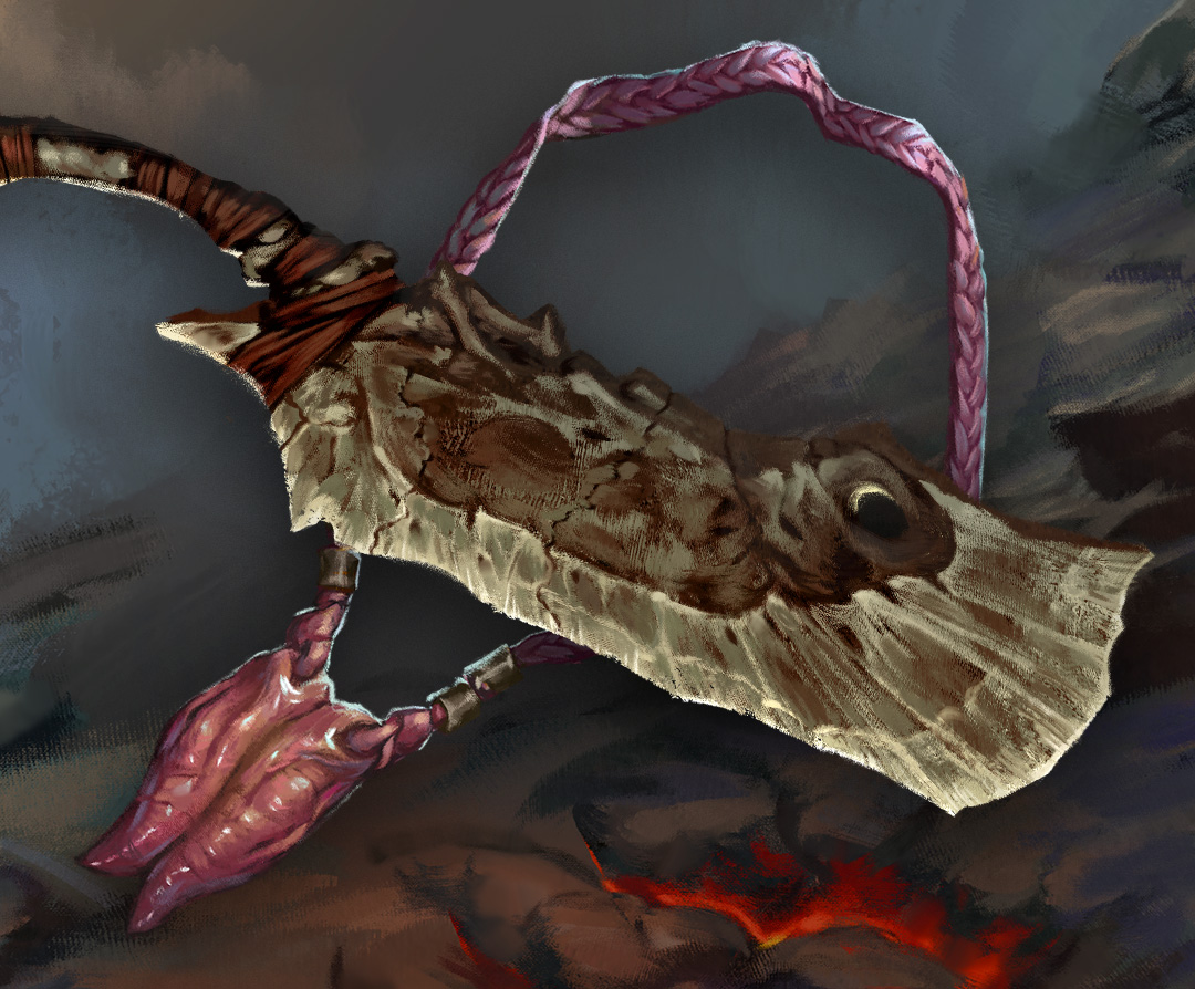 Granma's Whisper, a magic item crafted from monster components